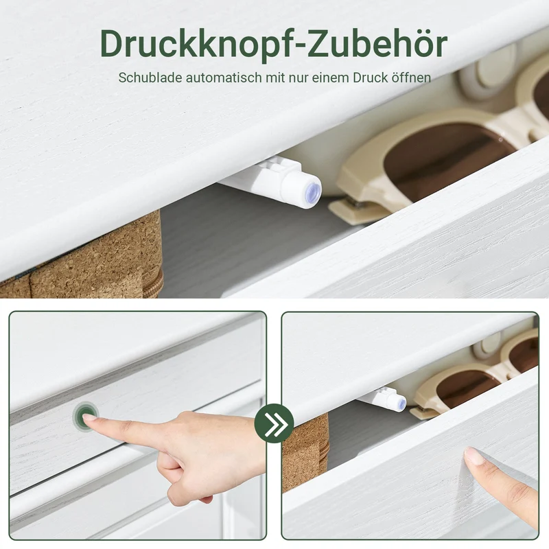 SoBuy | Schuhkipper | Schuhschrank mit 4 Klappen | Weiß Vintage | FSR79-WG