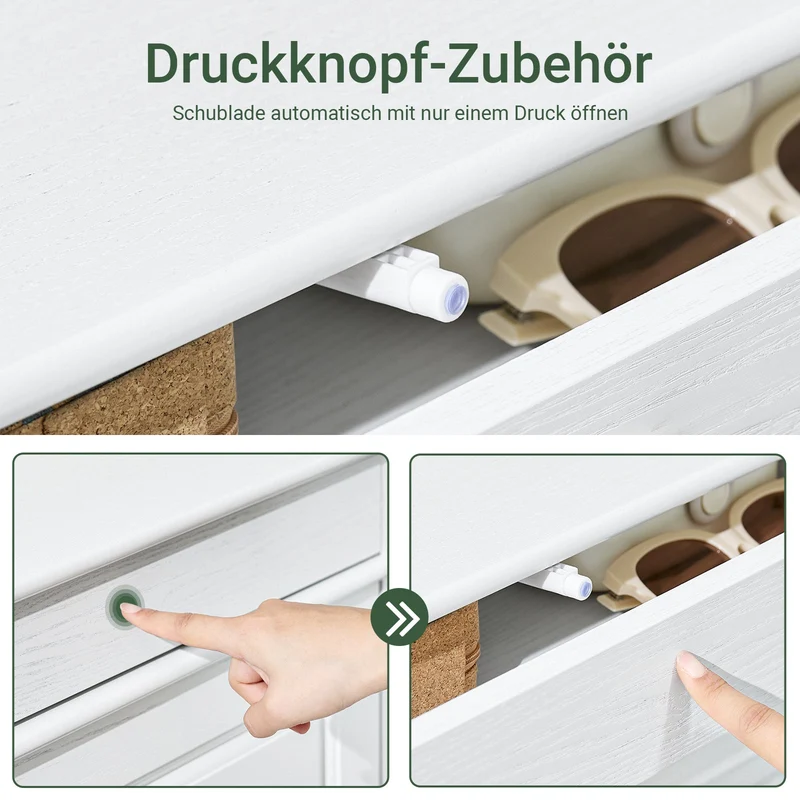 Vorverkauf SoBuy | Schuhkipper | Schuhschrank mit 3 Klappen | Schuhkommode Weiß | FSR94-WG