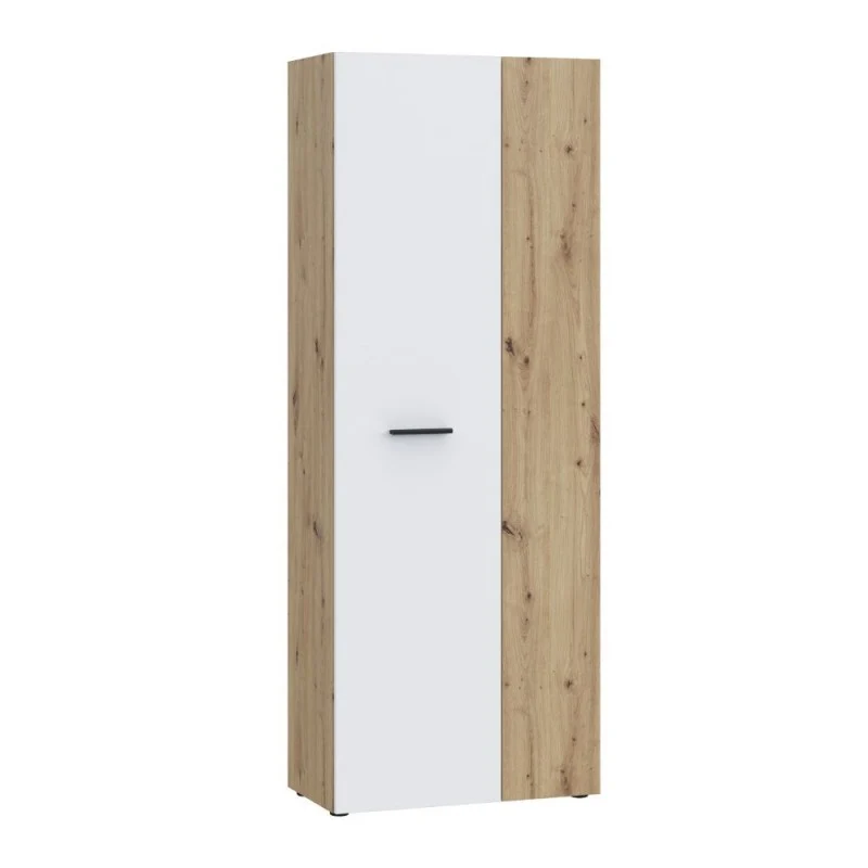 Armadio multiuso 2 ante rovere con anta bianca 68x36.5x181H Teodoro