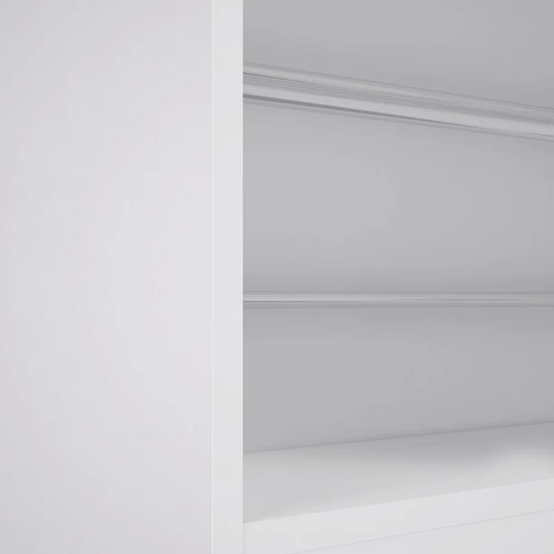 Scarpiera con anta a specchio reversibile colore bianco 50x20x180H Nyx
