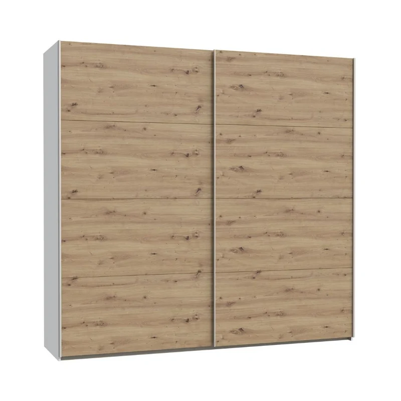 Armadio 2 ante scorrevoli rovere e bianco 170x61x210.5H Elio