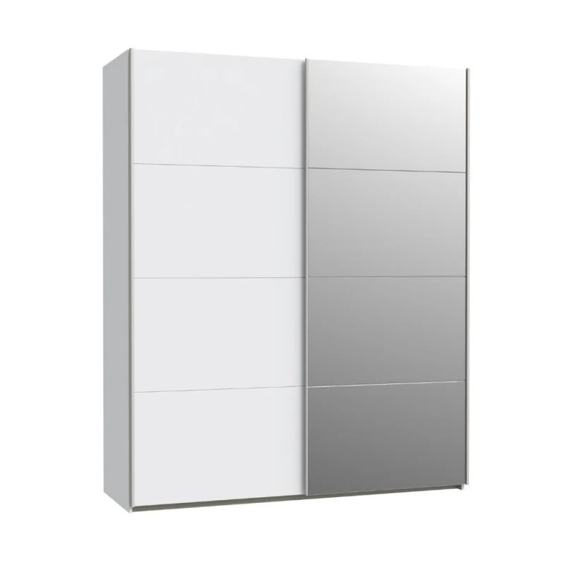Armadio 2 ante scorrevoli con anta a specchio 170x61x210.5H Elio