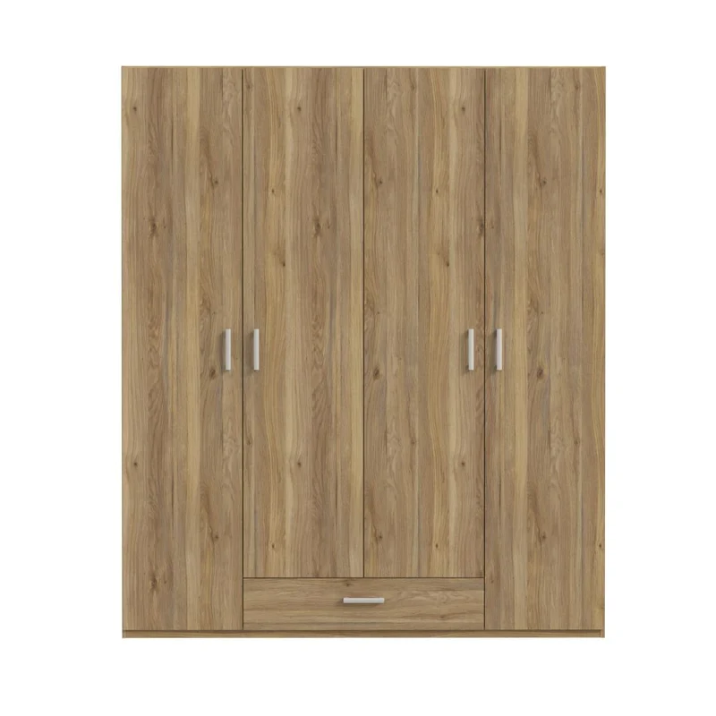 Armadio 4 ante 1 cassetto colore rovere 177.5x54x210.5H Arcadia