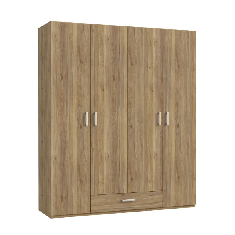 Armadio 4 ante 1 cassetto colore rovere 177.5x54x210.5H Arcadia