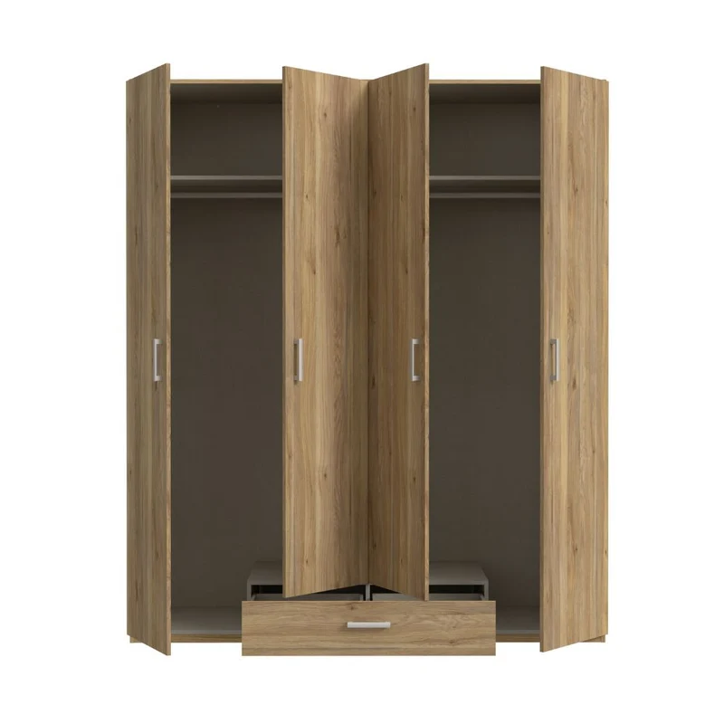 Armadio 4 ante 1 cassetto colore rovere 177.5x54x210.5H Arcadia