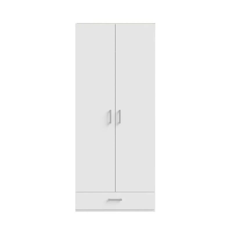 Armadio 2 ante 1 cassetto colore bianco 89x54x210.5H Arcadia