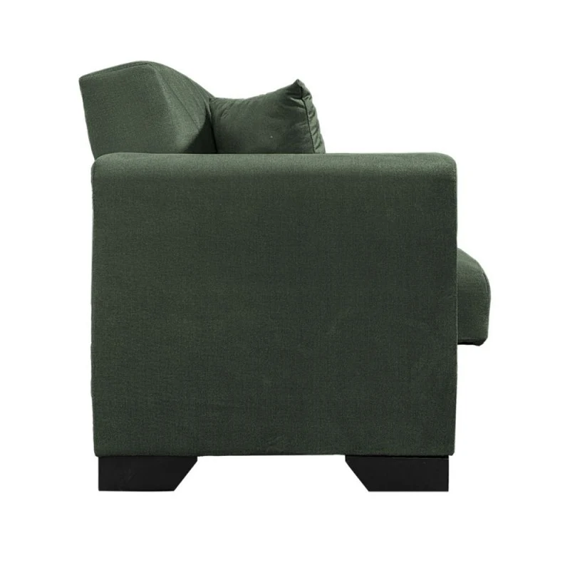 Divano letto 2 posti con contenitore in tessuto colore verde 146x82x85H Rianna