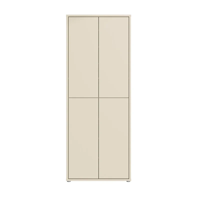 Armadio multiuso 4 ante 74.5x35x192 colore cashmere Medea