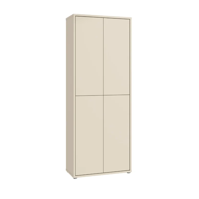 Armadio multiuso 4 ante 74.5x35x192 colore cashmere Medea