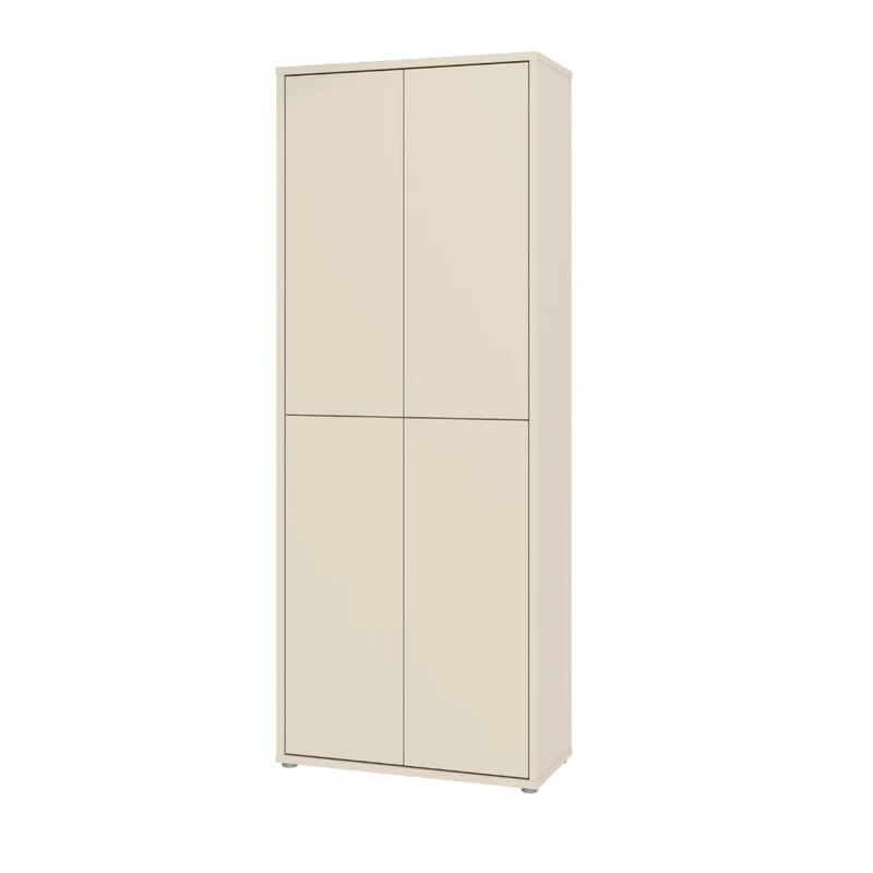 Armadio multiuso 4 ante 74.5x35x192 colore cashmere Medea
