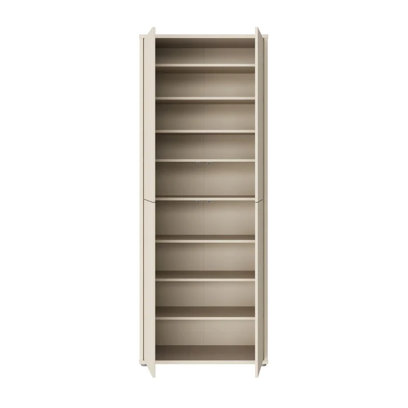 Armadio multiuso 4 ante 74.5x35x192 colore cashmere Medea