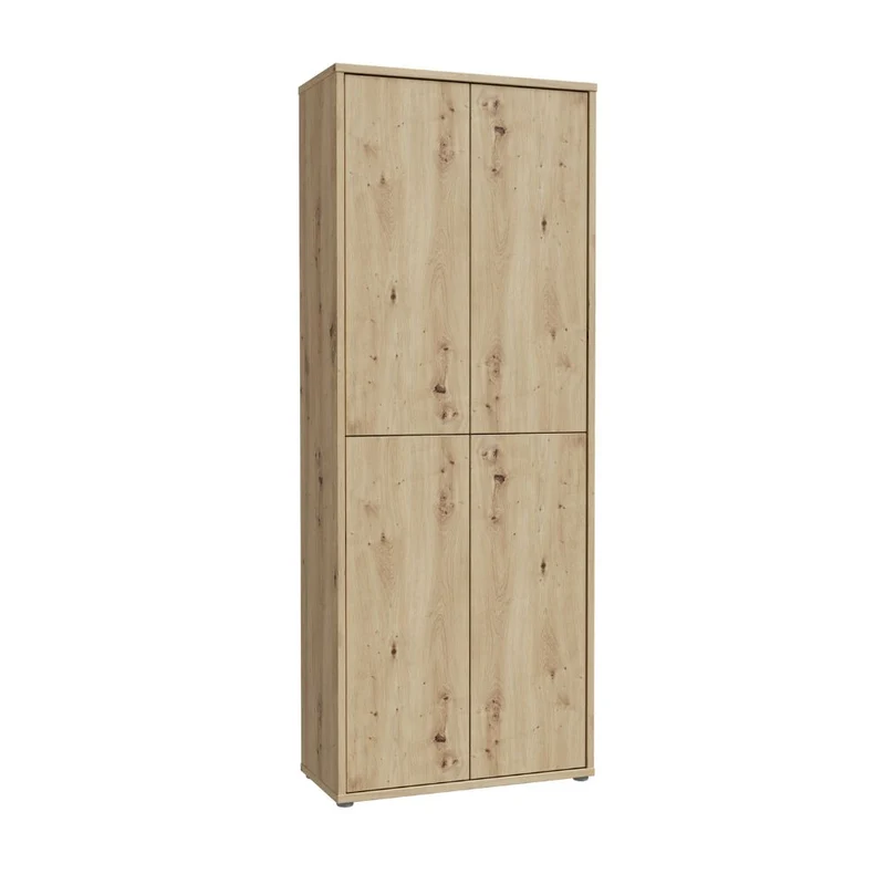 Armadio multiuso 4 ante 74.5x35x192 colore rovere Medea