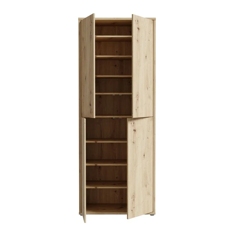 Armadio multiuso 4 ante 74.5x35x192 colore rovere Medea