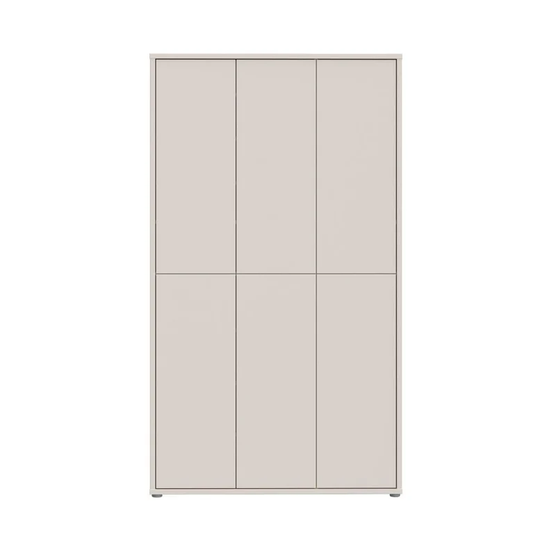 Armadio multiuso 6 ante 109x35x192 colore cashmere Medea