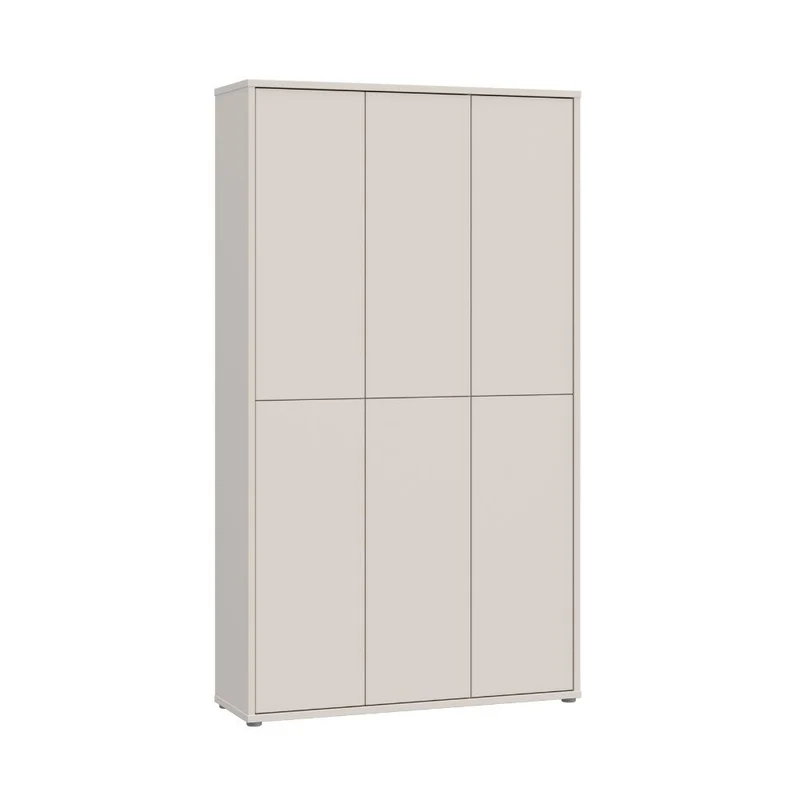 Armadio multiuso 6 ante 109x35x192 colore cashmere Medea
