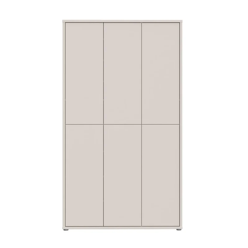 Armadio multiuso 6 ante 109x35x192 colore cashmere Medea
