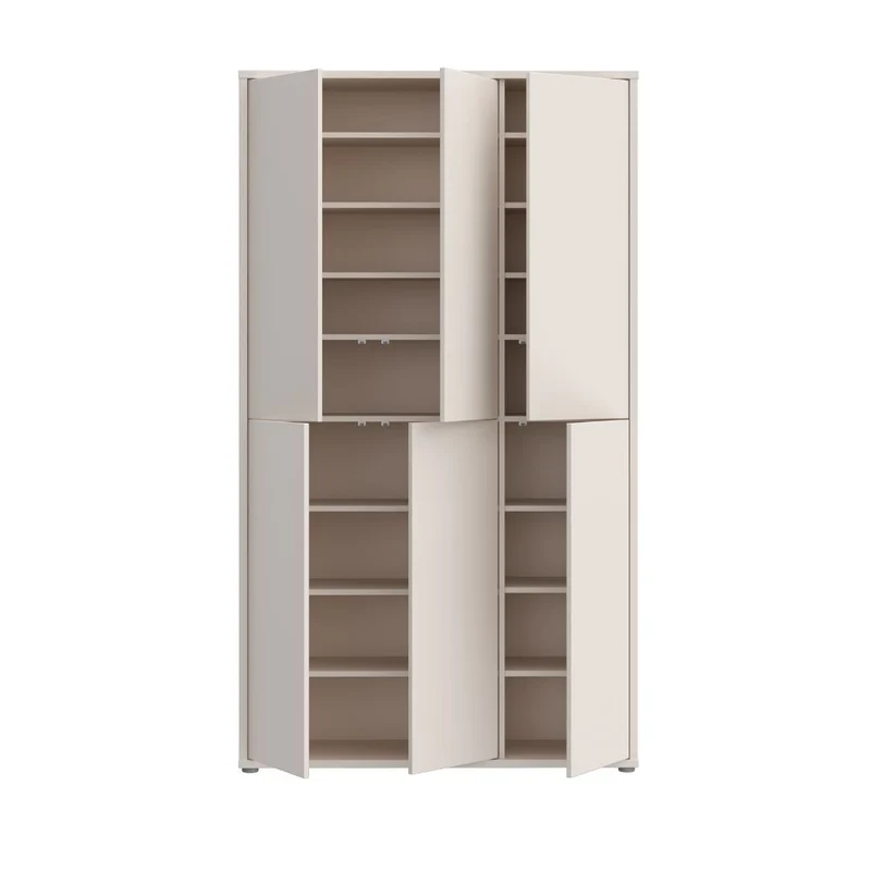 Armadio multiuso 6 ante 109x35x192 colore cashmere Medea