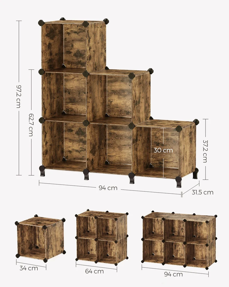 Armoire à chaussures étagère escalier modulable 93 x 93 x 31 cm pour vêtements jouets sacs style contemporain en plastique blanc 12_0008699
