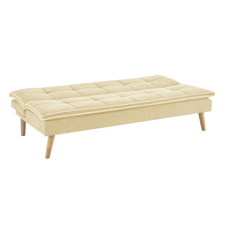 Divano letto 3 posti colore crema 182x88x80H Lunaria