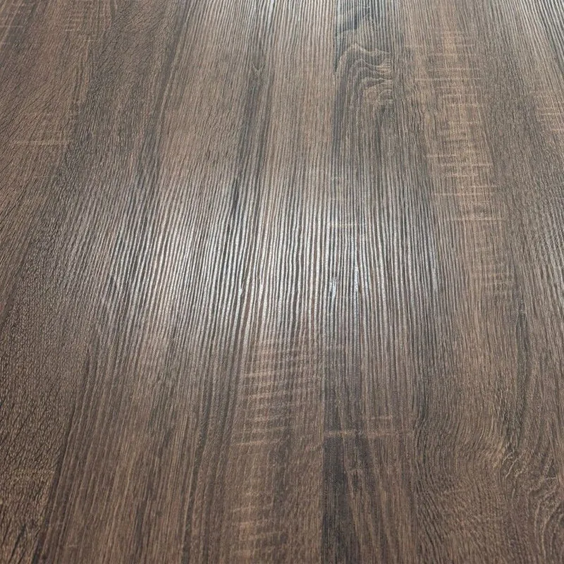 Tavolo fisso con piano in rovere anticato e gambe in metallo nere 180x90x76H Ronan
