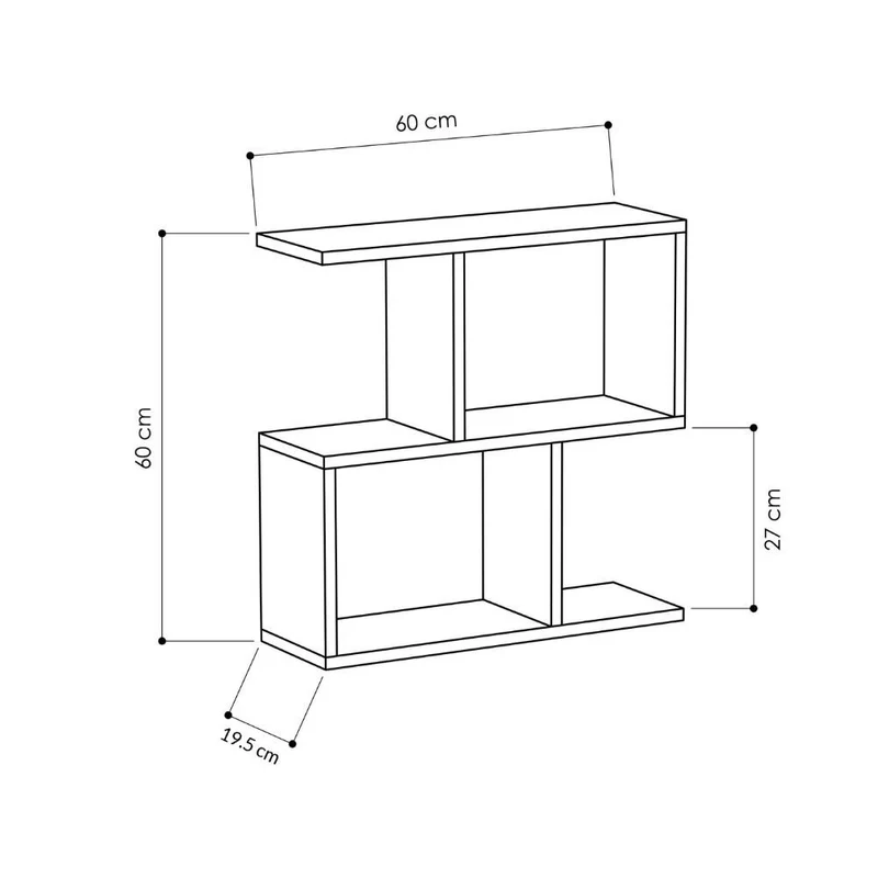 Tavolino da salotto colore cinnamon 60x19,5x60H Homemania