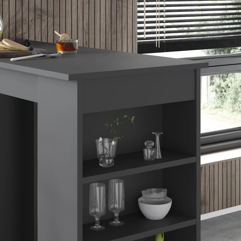 Penisola da cucina colore antracite Swallow