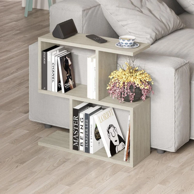 Tavolino da salotto colore travertino beige 60x19,5x60H Homemania