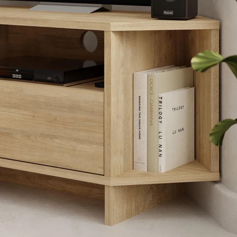 Porta Tv angolare colore rovere 95.7x35.4x45.3H Viva