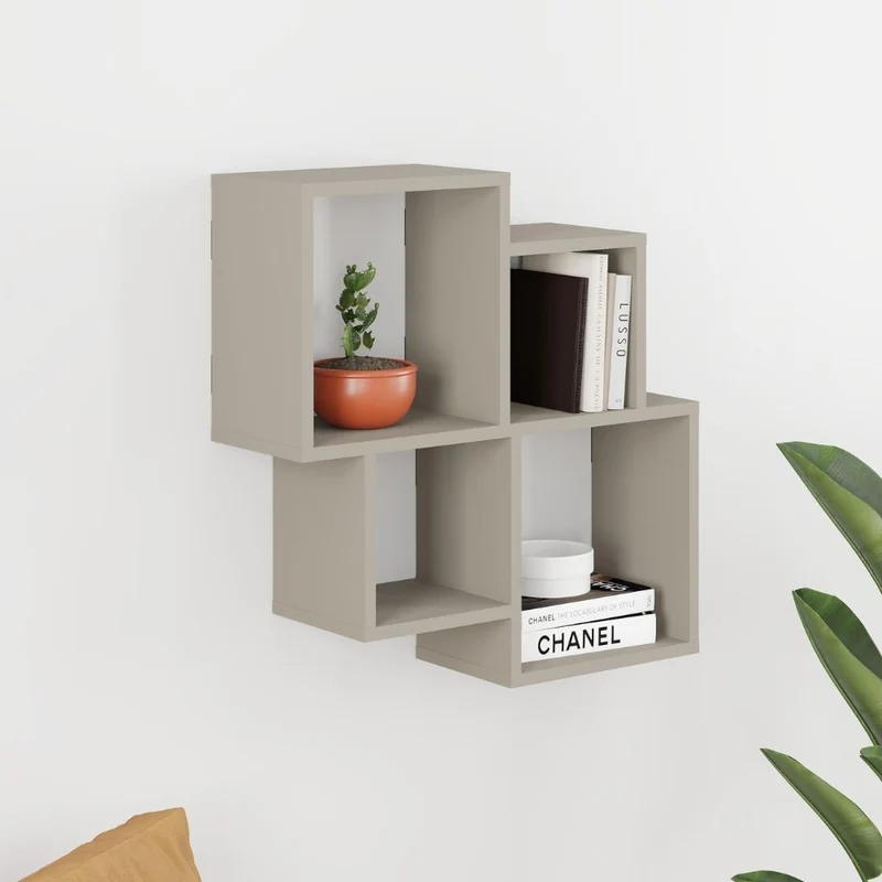 Mensola con 4 scomparti finitura sandstone Oyo