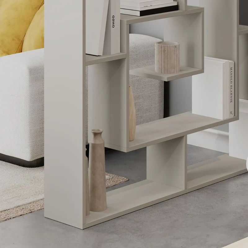 Libreria con 9 ripiani 125x22x129 colore sandstone Labirent