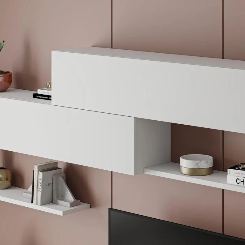 Parete attrezzata colore bianco Kombat 260
