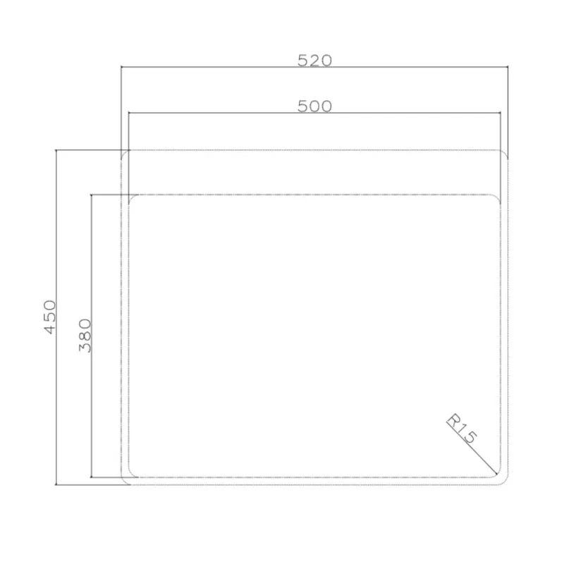Lavello incasso monovasca 55x48x20H Samet SA3070 inox