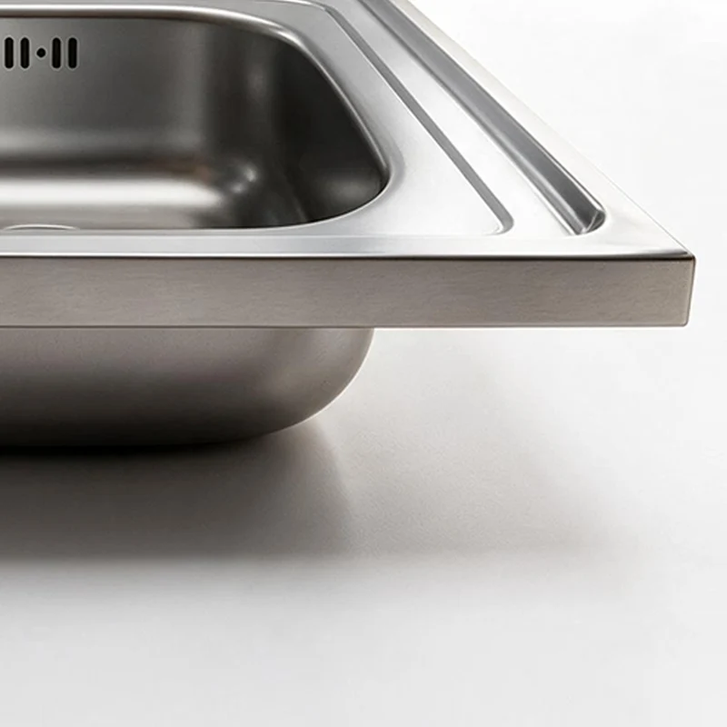 Lavello cucina da appoggio due vasche con gocciolatoio destro 120x60 cm - Samet SA46DX