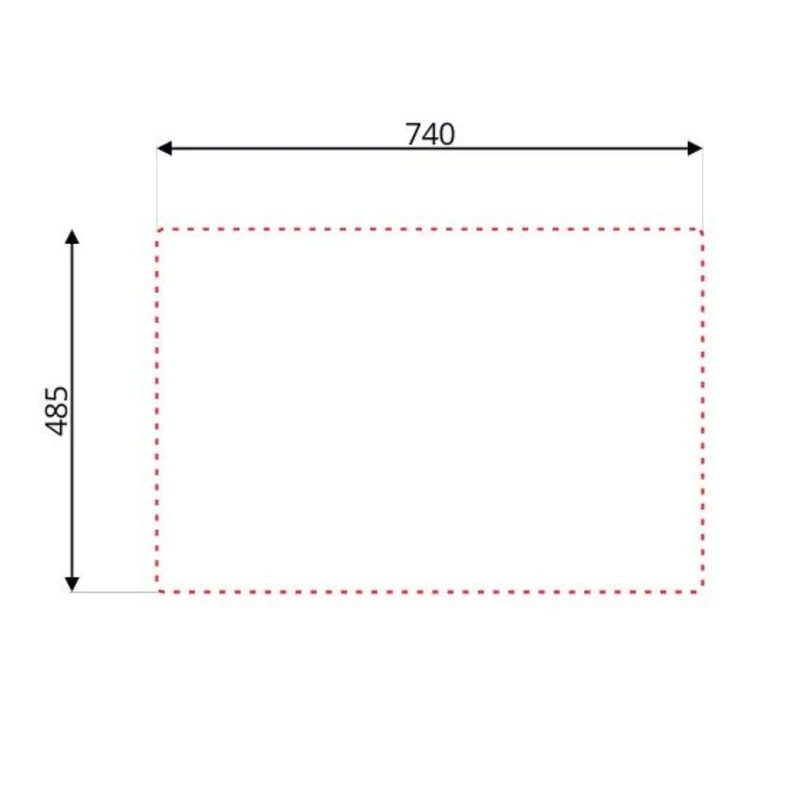 Lavello cucina incasso in acciaio una vasca 76x50.5x20H cm - SA233 Samet
