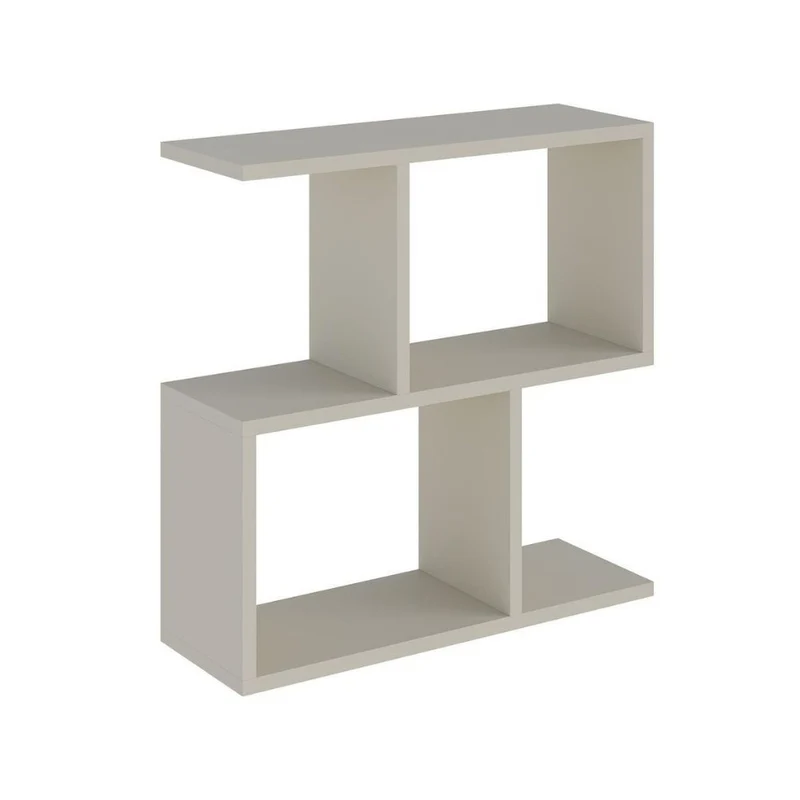 Tavolino da salotto moderno colore sabbia con ripiani 60x60H cm - Hommy