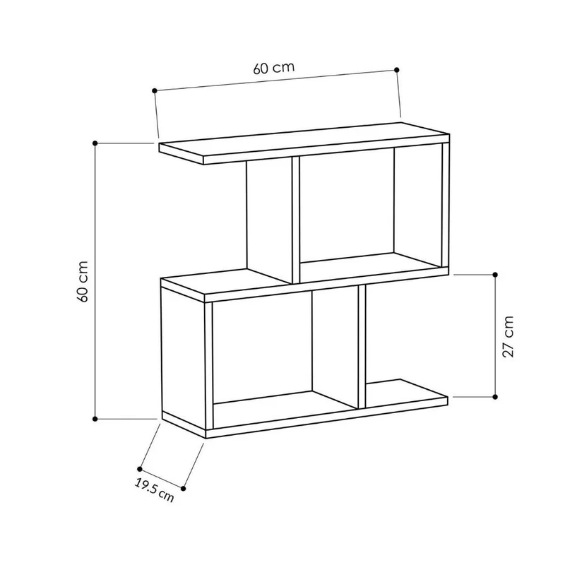 Tavolino da salotto moderno colore sabbia con ripiani 60x60H cm - Hommy