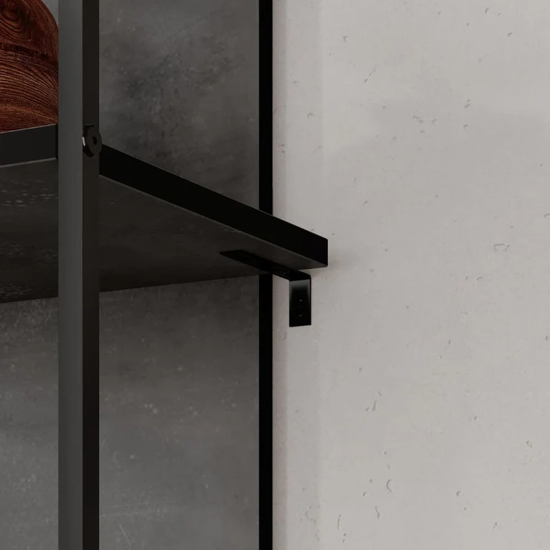 Libreria con 5 ripiani colore retro grey struttura in metallo 53x180H cm - Indis