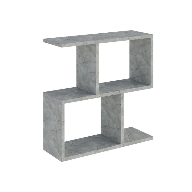 Tavolino da salotto moderno colore grigio con ripiani 60x60H cm - Hommy