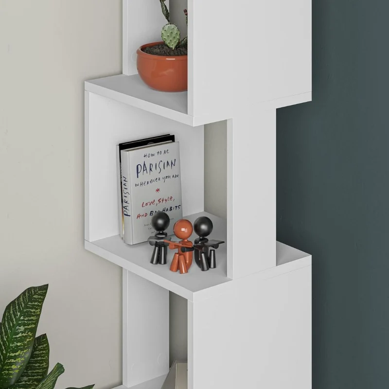 Libreria a cubi con 5 ripiani colore bianca 35x30x161H cm - Goir