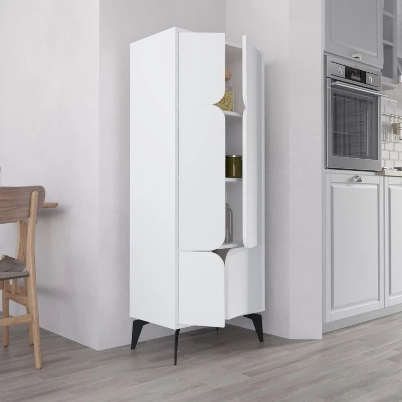 Mobile armadio multiuso con 4 ante colore bianco 60x35.6x151H cm - Spotik