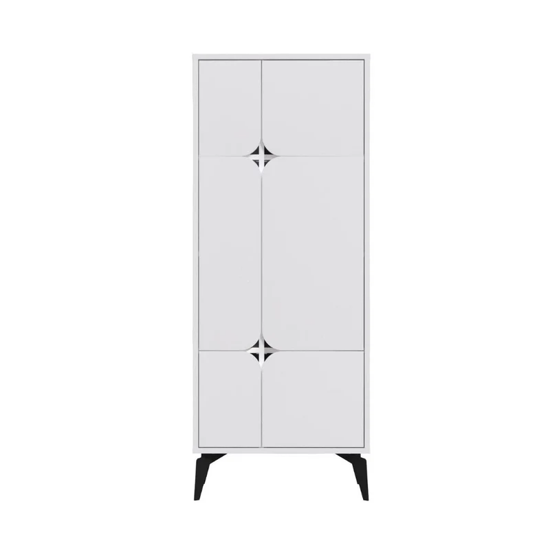 Mobile armadio multiuso con 4 ante colore bianco 60x35.6x151H cm - Spotik