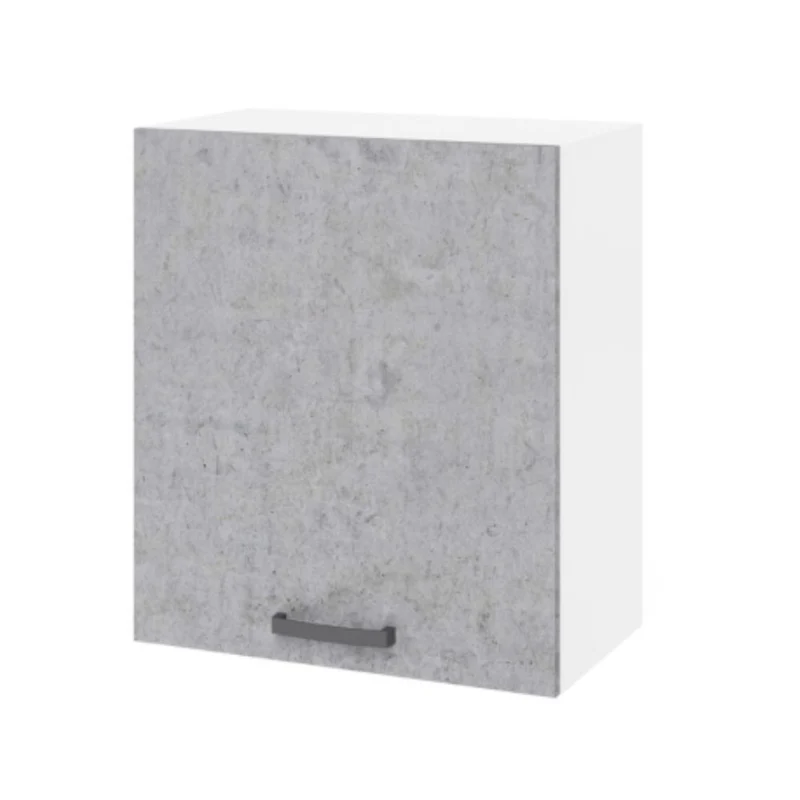 Pensile scolapiatti 60 cm con anta colore cemento 60x32x72H cm