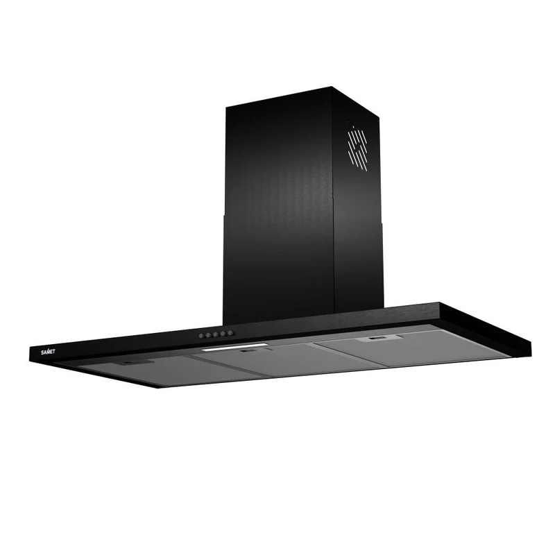Cappa da parete in acciaio colore nero 90 cm - Samet Embla 90
