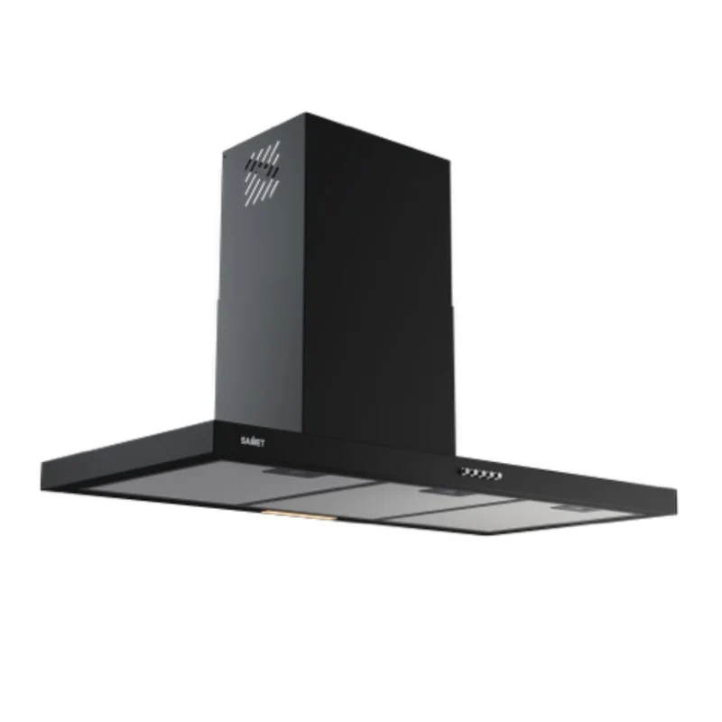 Cappa da parete in acciaio colore nero 90 cm - Samet Embla 90