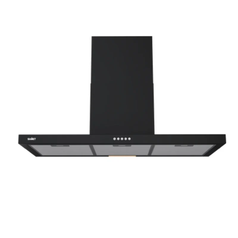 Cappa da parete in acciaio colore nero 90 cm - Samet Embla 90
