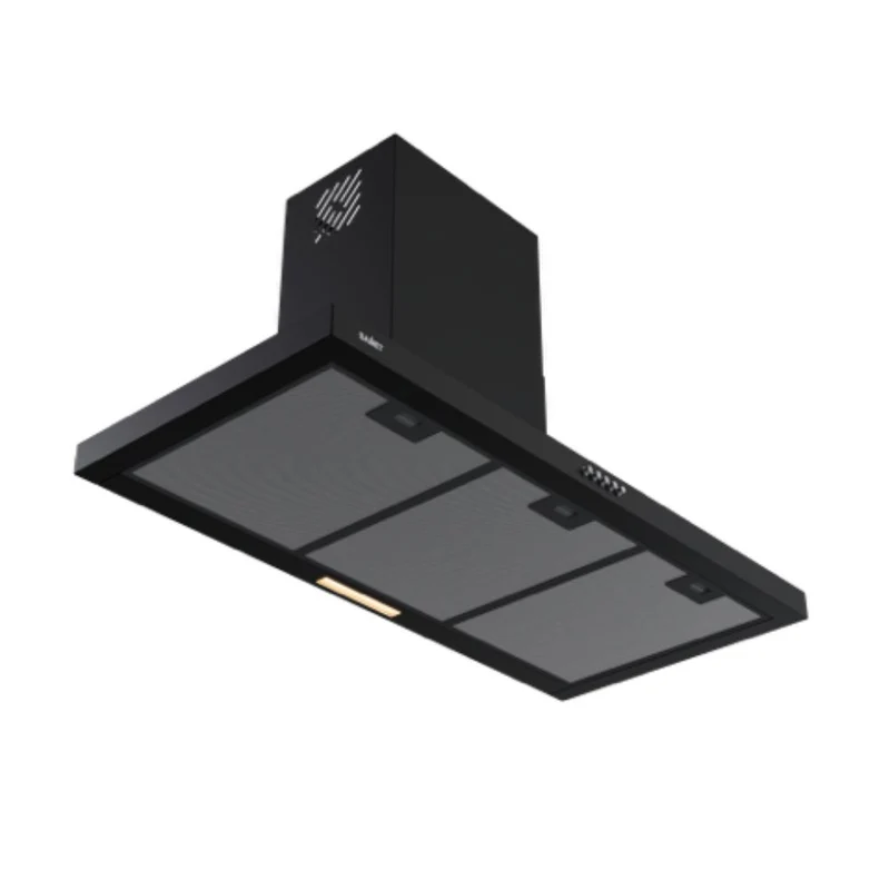 Cappa da parete in acciaio colore nero 90 cm - Samet Embla 90