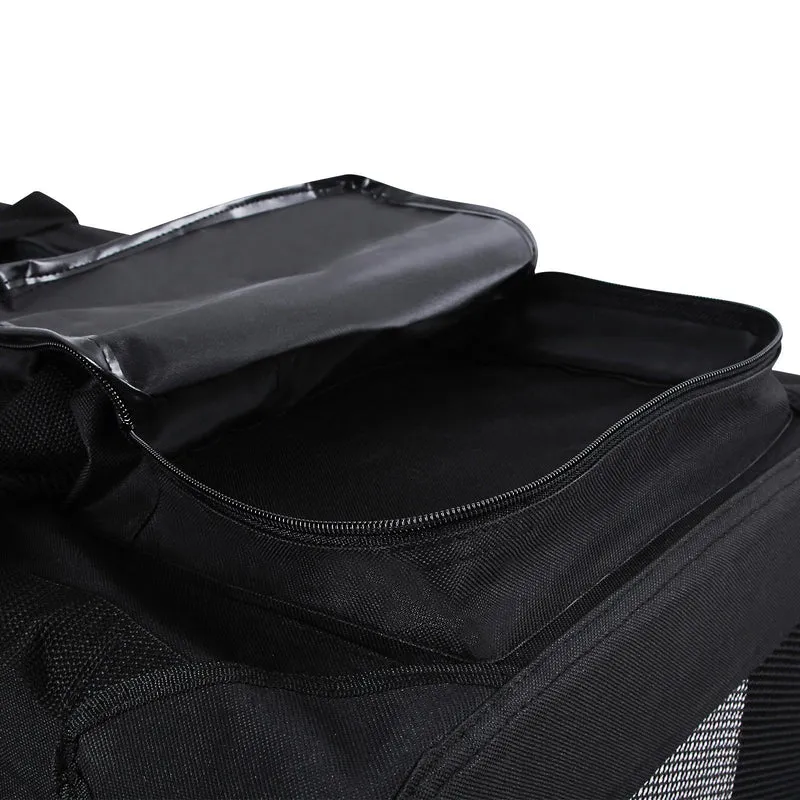 Caisse de transport pour chien pliable 81 x 58 x 58 cm confort optimal design moderne en tissu noir 12_0009789
