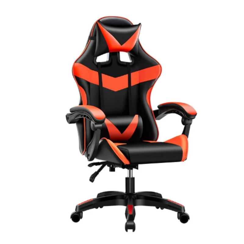 Poltrona da gaming imbottita regolabile con ruote colore nero e rosso - Kiter