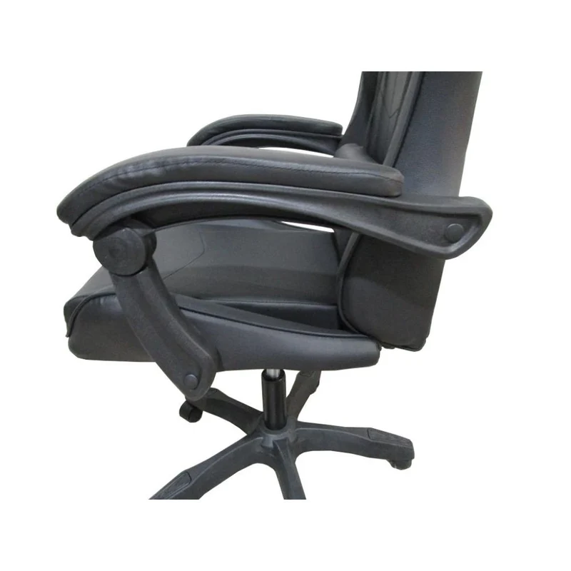 Poltrona da gaming imbottita regolabile con ruote colore nero - Kiter