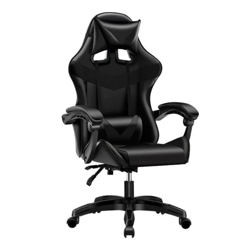 Poltrona da gaming imbottita regolabile con ruote colore nero - Kiter